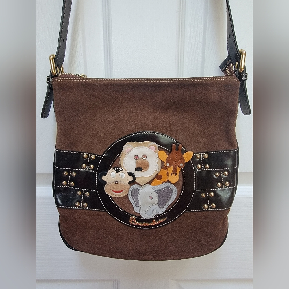 Braccialini Made In Italy Leather Safari Crossbody/Shoulder Bag